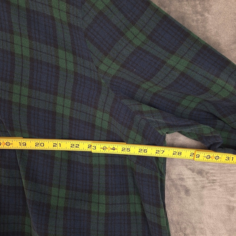 LL Bean Nightgown 3X Scotch Plaid Flannel Cottagecore Sleepwear Pajama Pockets - Picture 4 of 8